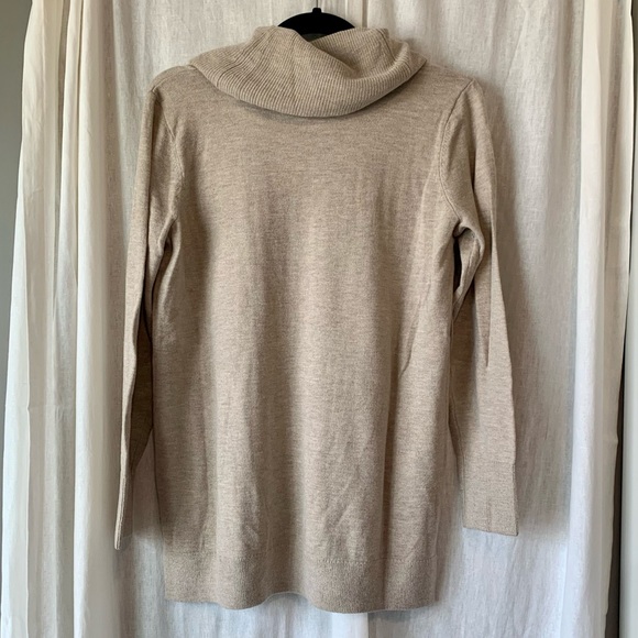 Loft Beige cowl neck tunic sweater - Picture 4 of 4